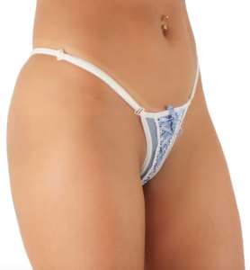 Calcinha fio sexy com fitas CF029 - Le Rouge