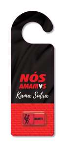 Aviso de Porta Kama Sutra + Dados Hétero Não Perturbe - Êxtase