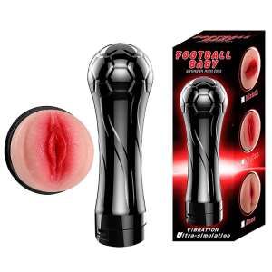 Masturbador cyber skin flashlight em formato de Vagina com vibrador Football Baby - VM - Importado