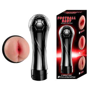 Masturbador cyber skin flashlight em formato de Ânus com vibrador Football Baby - VM - Importado