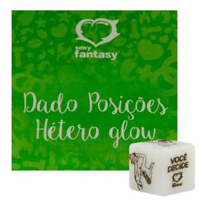 Dado Posições Hetero Glow (Brilha no Escuro) - Sexy Fantasy