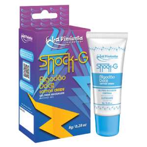 Gel Eletrizante Shock-G 8g  - Sabor: Algodão Doce - La Pimienta
