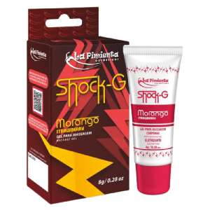 Gel Eletrizante Shock-G 8g  - Sabor: Morango - La Pimienta