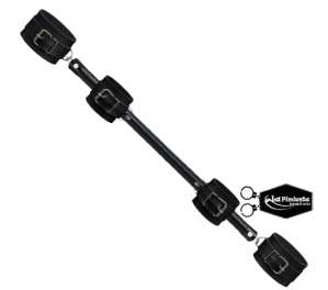 Separador DUO com braceletes e tornozeleiras 60 cm - Cor: Preto - La Pimienta