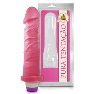 Prótese Frutada 18 x 4,4 cm - Aroma de Tutti Frutti com Vibrador Interno - Sexy Fantasy