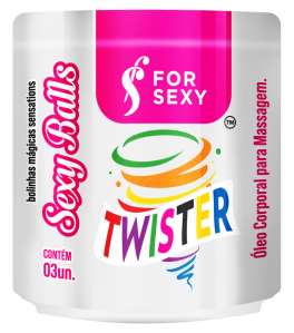 Bolinha Sexy Balls Funcional Twister 03 Unidades - For Sexy