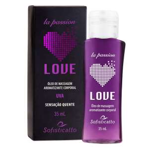 Óleo de Massagem Beijável Love Uva 30ml - Sofisticatto
