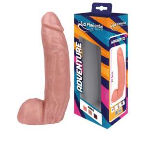 Prótese Realística Monumental com Escroto 26,5 x 6 cm - Cor: Creme - La Pimienta