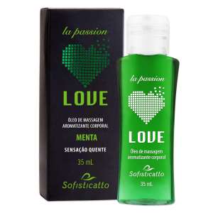 Óleo de Massagem Beijável Love Menta 30ml - Sofisticatto