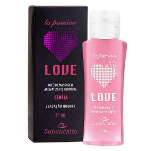 Óleo de Massagem Beijável Love Cereja 30ml - Sofisticatto