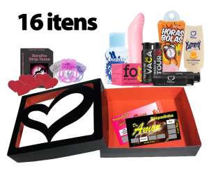 Kit Especial Para o Dia dos Namorados Luxo com 16 Itens - Erotiks