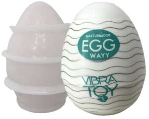Masturbador em silicone Egg Wavy - VibraToy