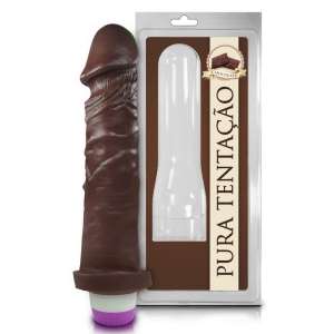 Prótese Frutada 18 x 4,4 cm - Aroma Chocolate com Vibrador Interno  - Sexy Fantasy