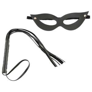 Kit Máscara Tiazinha com Chicote Fino - Êxtase