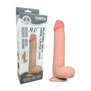 Prótese Masturbadora Dupla Camada em Cyber Skin 9,0" 23,1 x 4 cm  - Importado