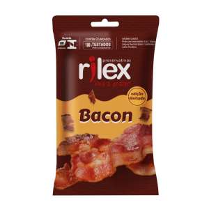 Preservativo com aroma de Bacon com 3 unidades - Rilex
