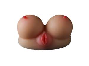 Masturbador Cyber Skin em Formato de Seio com Vagina e Ânus (Ref. 94) - VibraToy