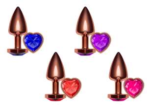 Plug Anal Unique Rosê em Formato de Coração - La Pimienta