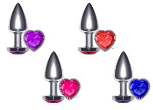 Plug Anal Unique Silver em Formato de Coração - La Pimienta