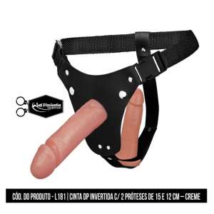 Cinta DP Invertida c/ 2 Próteses de 15 e 12 cm - La Pimienta