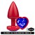 Cor: Vermelho - Pedra: Azul - Cód: 652.011.4