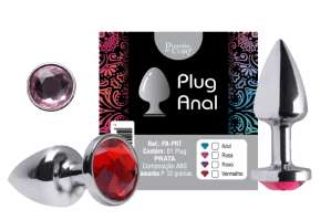 Plug Anal em ABS Prata - Diversão ao cubo