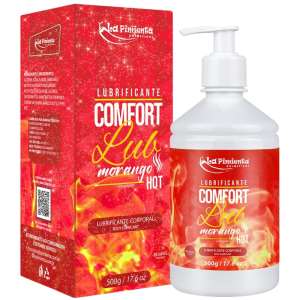 Lubrificante Tamanho Econômico Confort-Lub HOT Beijável 500g - Aroma: Morango Hot - La Pimienta