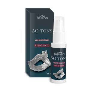 Vibrador Liquido Unissex 50 Tons Vinho Tinto 15g - Hot Flowers