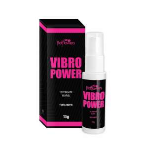 Gel Beijável com Sabor Tutti Fruti Vibro Power 15g - Hot Flowers