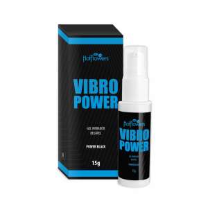 Gel Beijável com Sabor Power Black Vibro Power 15g - Hot Flowers