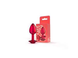 Plug Vermelho P com Pedra Vermelha Lite 6,8 x 3,2cm - Sexy Fantasy