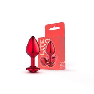 Plug Vermelho M com Pedra Vermelha Lite 8 x 3,37cm - Sexy Fantasy