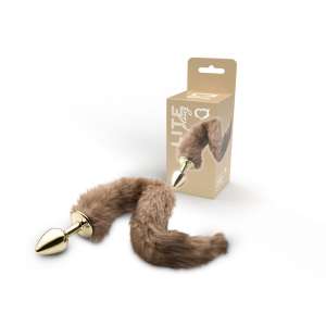 Plug Dourado P com Rabo Normal Lite 6,8 x 3,2cm - Sexy Fantasy