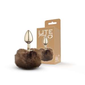 Plug Dourado P com Rabo Pompom Lite 6,8 x 3,2cm  - Sexy Fantasy