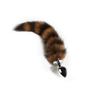 Plug de Metal com Rabo de Raposa - Tamanho médio - Importado