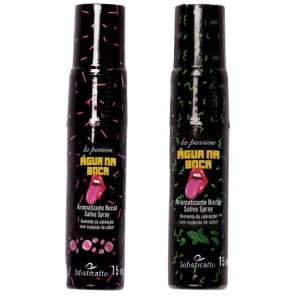 Gel beijável Água na Boca ativador de saliva e efeito vibratório 15 ml spray - Sofisticatto