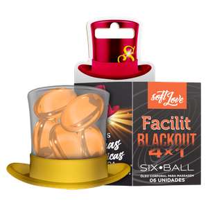 Bolinha Dessensibilizante Six Ball Facilit Blackout com 6 Unidades - Soft Love