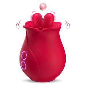 Estimulador Clitoriano em formato de Rosa com 10 modos de vibração e vai e vem -Youvibe - Importado