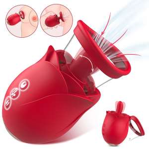 Rosa com Língua Estimuladora com Sucção - Flower Dance Carnival - S-Hande - Importado