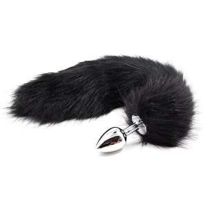 Plug Anal Rabo de Raposa - Preto - Tamanho P - SI - Importado