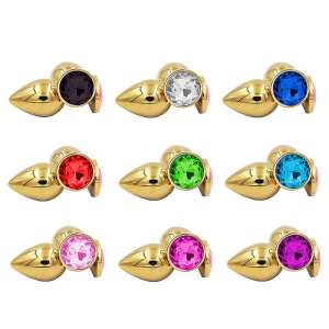 Plug Anal de Aço - Redondo Dourado  - Tamanho G - SI - Importado