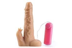 Prótese com Escroto e Micro Bullet 20 x 4 cm - Sexy Fantasy