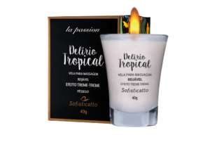 Vela de Massagem Beijável Delírio Tropical Pêssego 40g - Sofisticatto