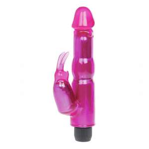 Vibrador em Jelly Naughty Bunny Duplo Motor - Ultra Potente - 18 cm - Importado