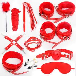 Kit Sado Erótico com 11 Produtos - Bondage - Importado