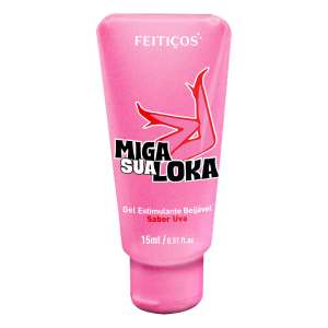 Gel Estimulante Beijável Miga sua Loka - Sabor Uva 15g - Feitiços Aromáticos