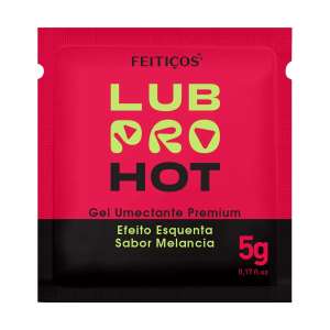 Lubrificante Íntimo PREMIUM LubPRO HOT - Sabor Melancia Sachê 5g - Feitiços Aromáticos
