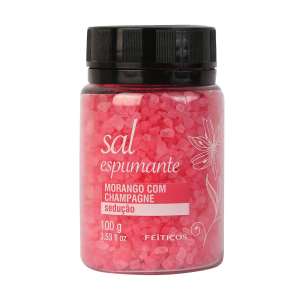 Sal de Banho Espumante Morango com Champagne Sedução 100g - Feitiços Aromáticos