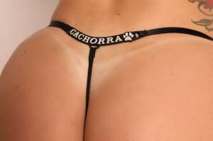 Calcinha Brilho com Simbolo Preto - Tallyta Lingerie