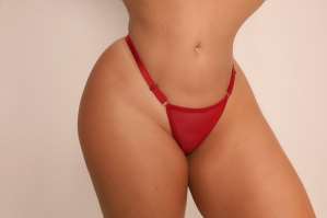 Calcinha Brilho com Simbolo Vermelho - Tallyta Lingerie